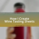 How I Create Wine Tasting Sheets