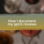 How I document my spirit reviews