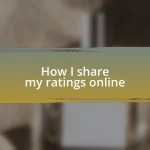 How I share my ratings online