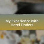 My Experience with Hotel Finders