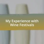 My Experience with Wine Festivals