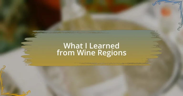 What I Learned from Wine Regions